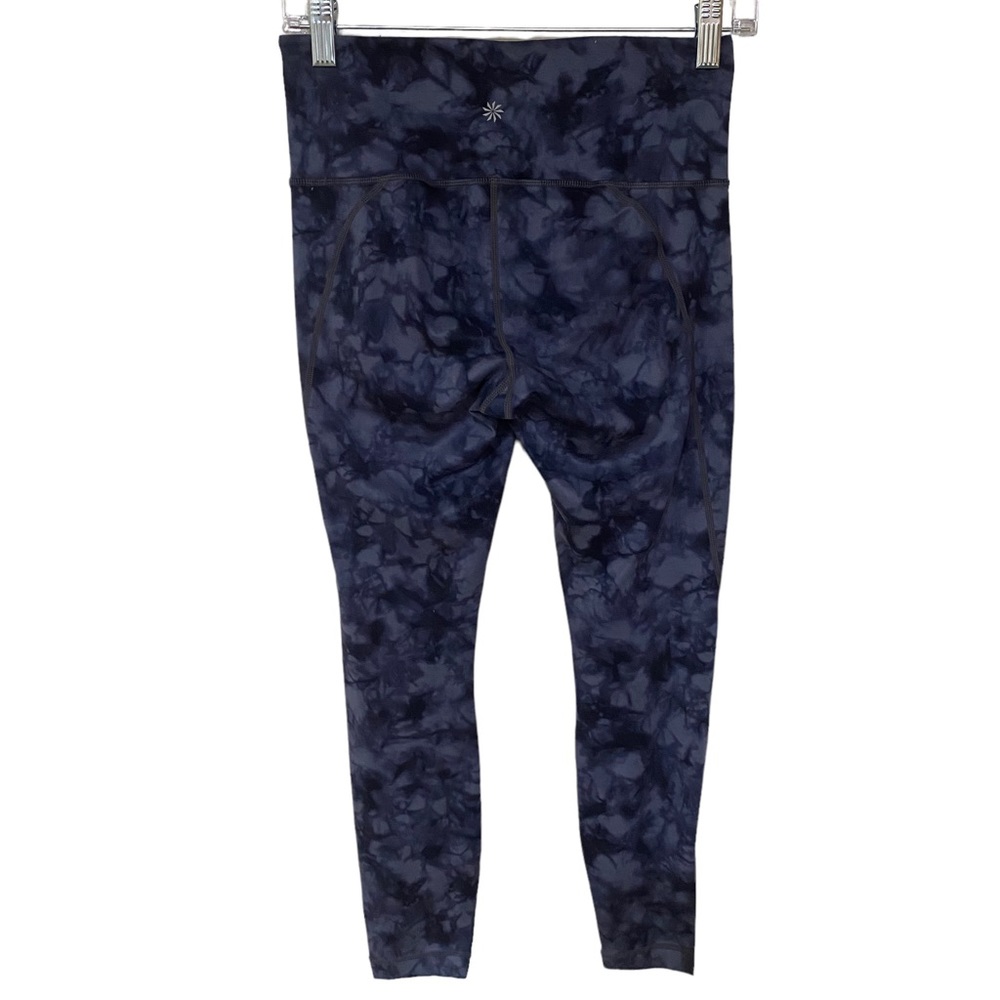 ATHLETA  POWERVITA SALUTATION HIGH-RISE 7/8 TIE DYE BLUE LEGGINGS SIZE SMALL - Picture 4 of 16